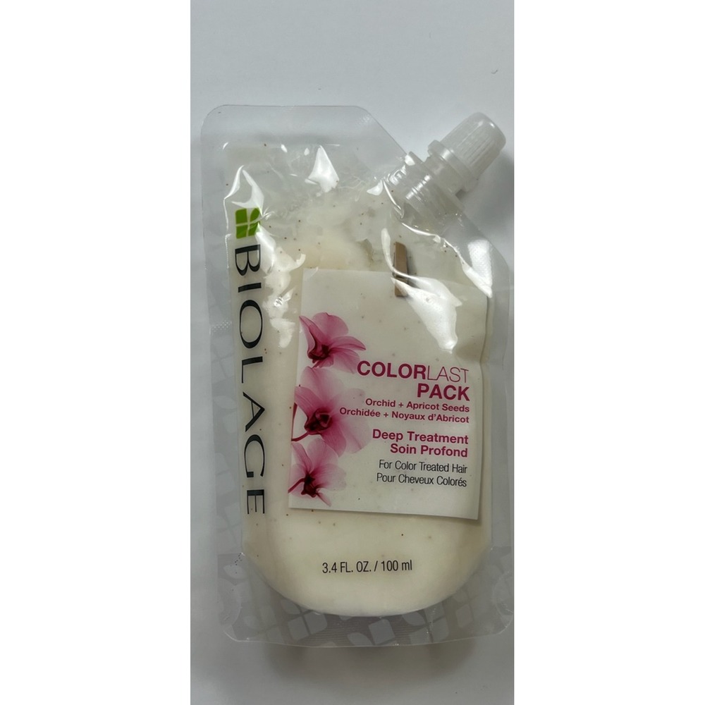 Biolage ColorLast Pack Deep Treatment Orchid Apricot Seeds 3.4oz Hair Mask Pouch